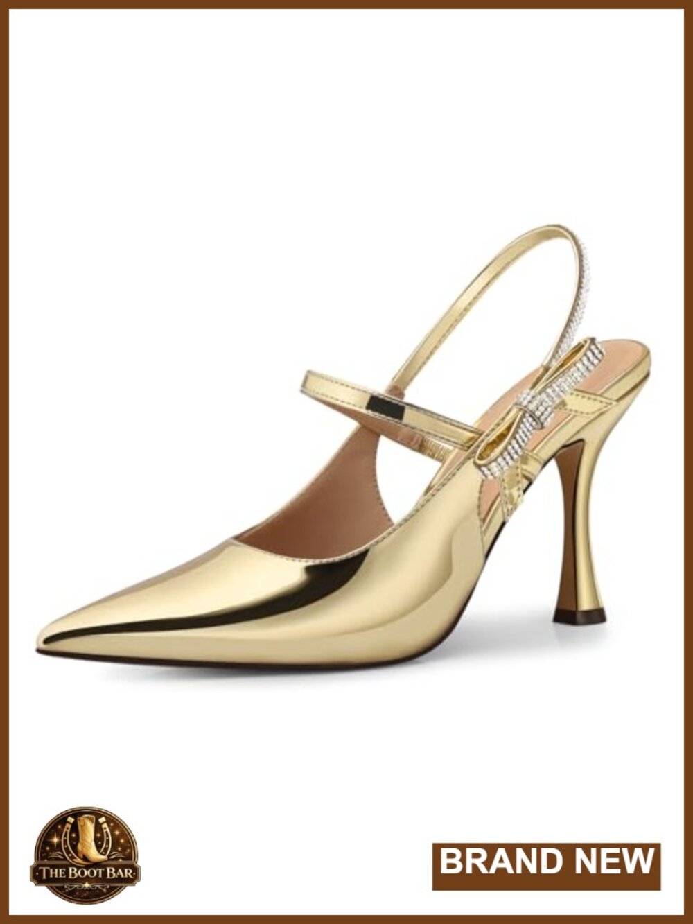 Women's Kitten Heel Pumps Rhinestone Bow Ankle Strap Dress Shoes